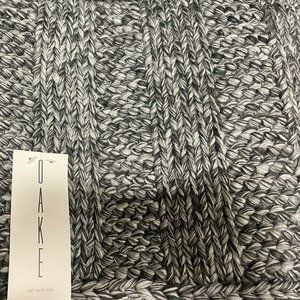 Oake 100% Turkish Cotton Unique Knit 20" x 32" Bath Rug - Charcoal Gray